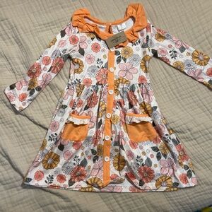 Girls floral dress boutique size medium